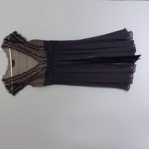 BCBGMaxAzria Black Beaded Bodice Dress